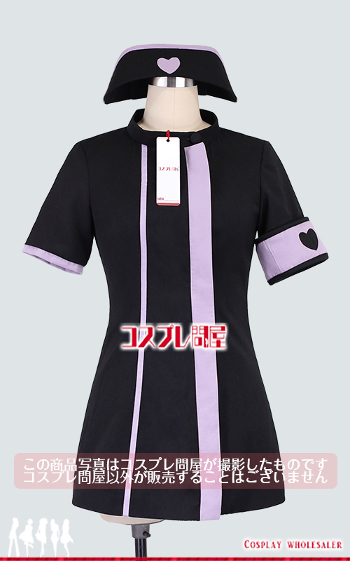 #コンパス 戦闘摂理解析システム メグメグ ナース服 黒 靴下＆手袋付き コスプレ衣装 [2746-1]